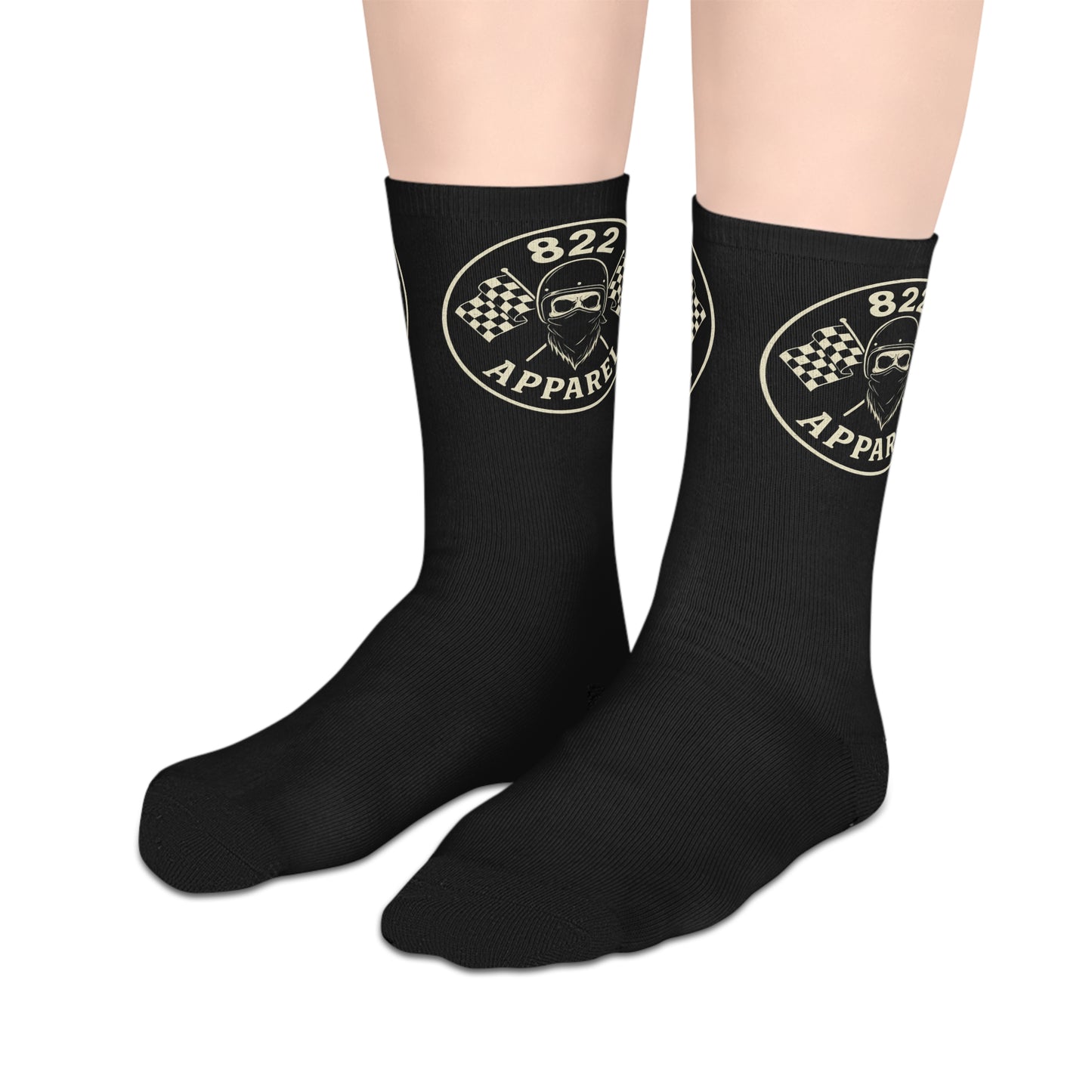 Racing Spirit Mid-Length Socks | Perfect for Motorsports Fans, Casual Outings, Gifts for Car Enthusiasts, Everyday Comfort, Race Day Gear