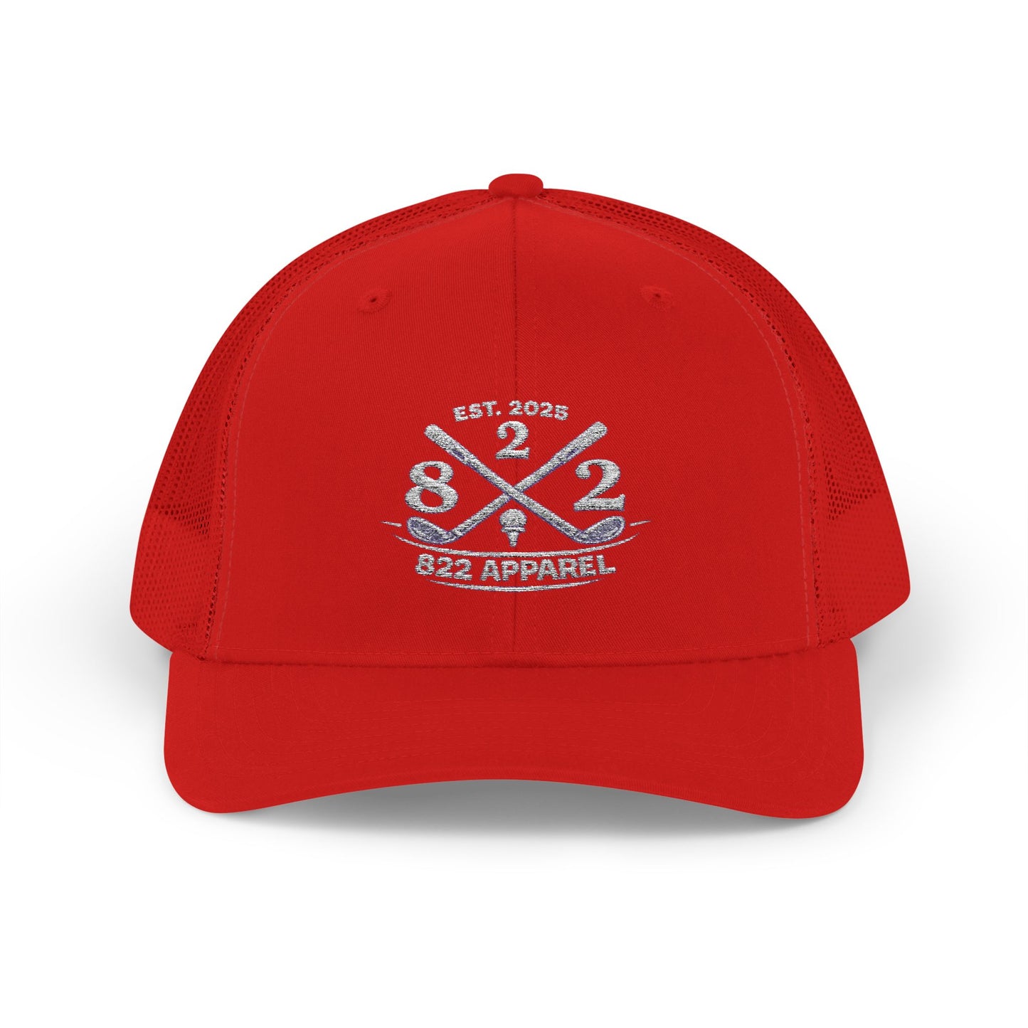 822 Trucker Hat with Crossed Oars Logo — 822 Apparel Snapback Cap