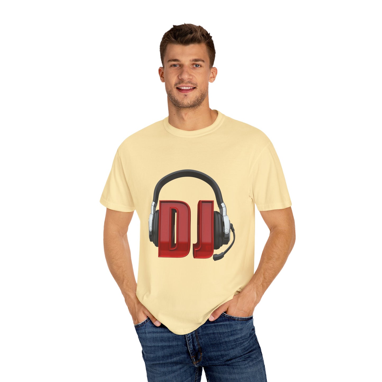 DJ Headset Graphic Unisex Garment-Dyed T-Shirt