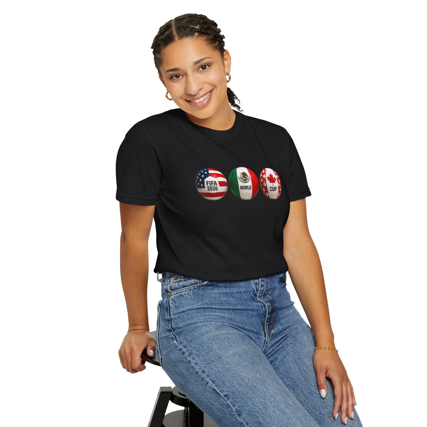 World Cup 2026 T-Shirt — FIFA W.C. Mexico USA Canada Flag Soccer Tee