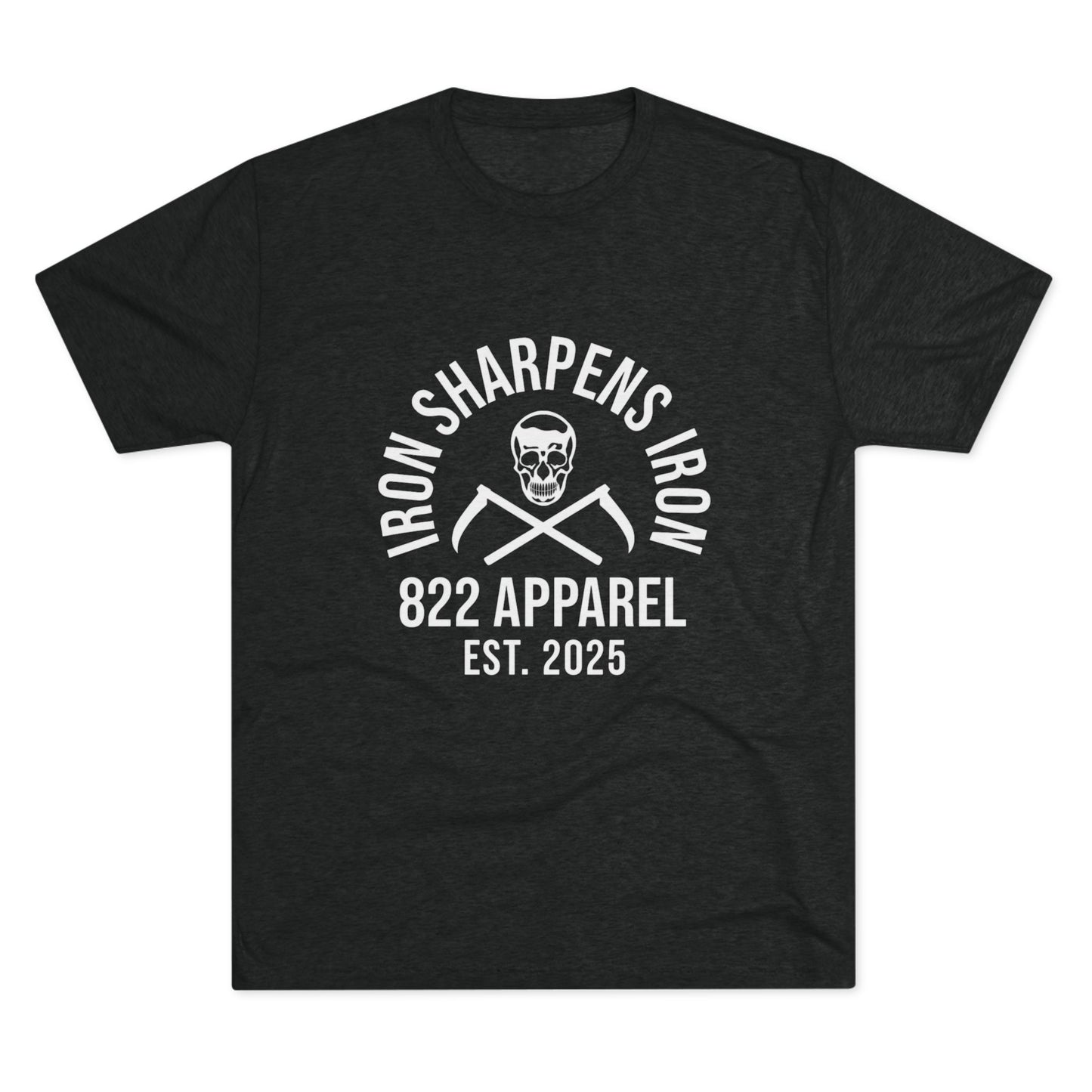 Iron Sharpens Iron Skull Gym Tee – 822 Apparel Est. 2025