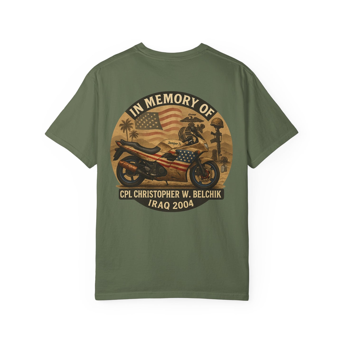 Cpl. Christopher W. Belchik Mens Memorial Tee Shirt