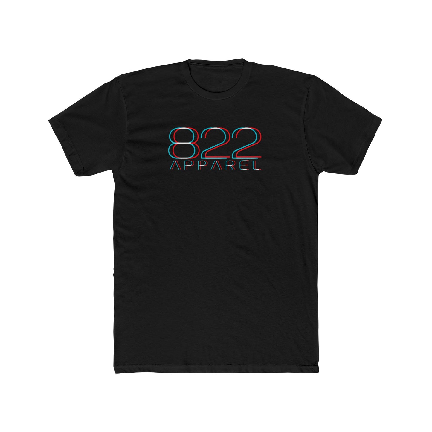 822 Apparel Tee — Retro 3D Glitch Graphic T‑Shirt