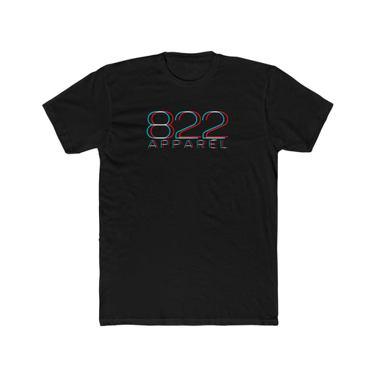 822 Apparel Tee — Retro 3D Glitch Graphic T‑Shirt