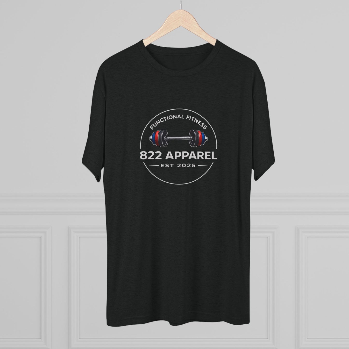Fitness Logo Tee — "822 Apparel: Functional Fitness Est 2025"