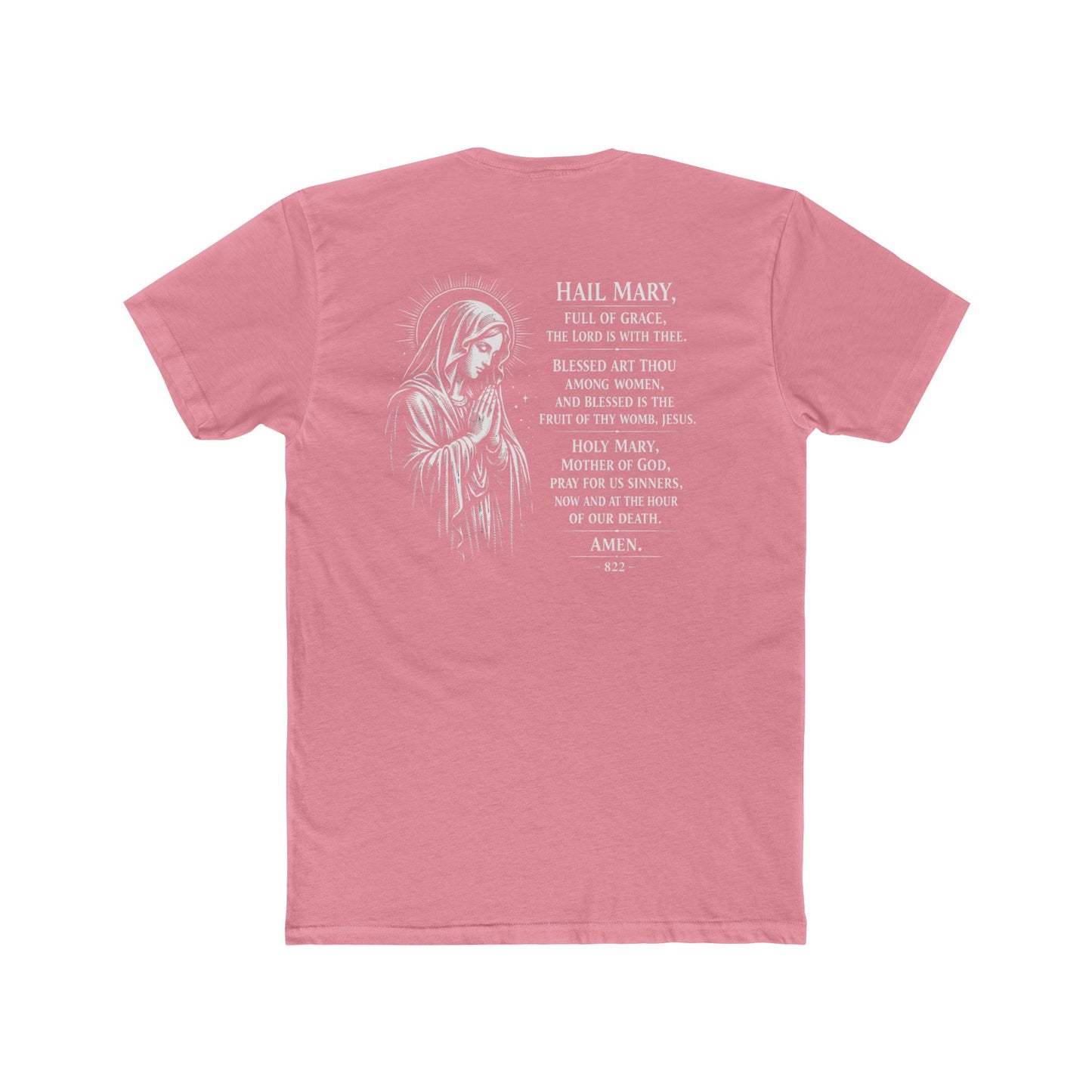 Women's — Hail Mary Prayer Tee with Hebrew Tetragrammaton Design
