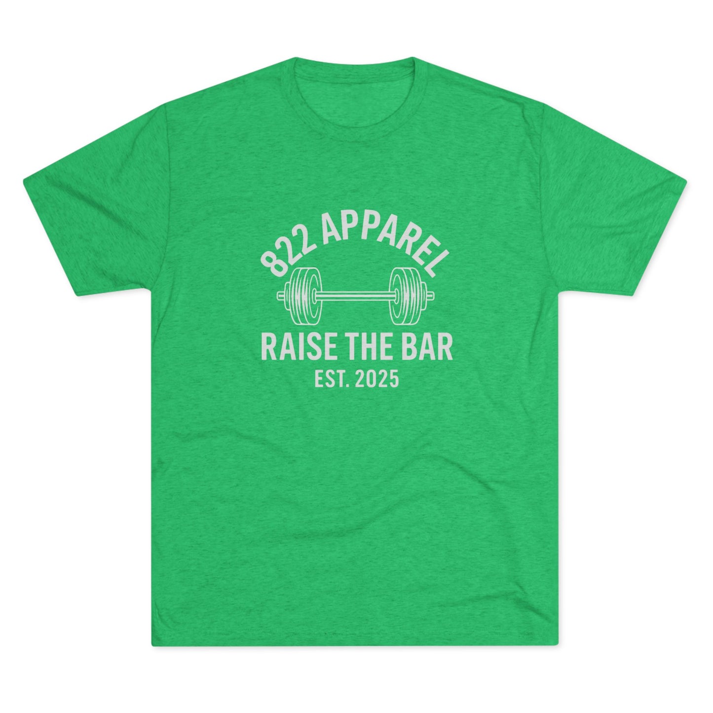 Raise The Bar Weightlifting Tee - 822 Apparel Gym Shirt (Est. 2025)