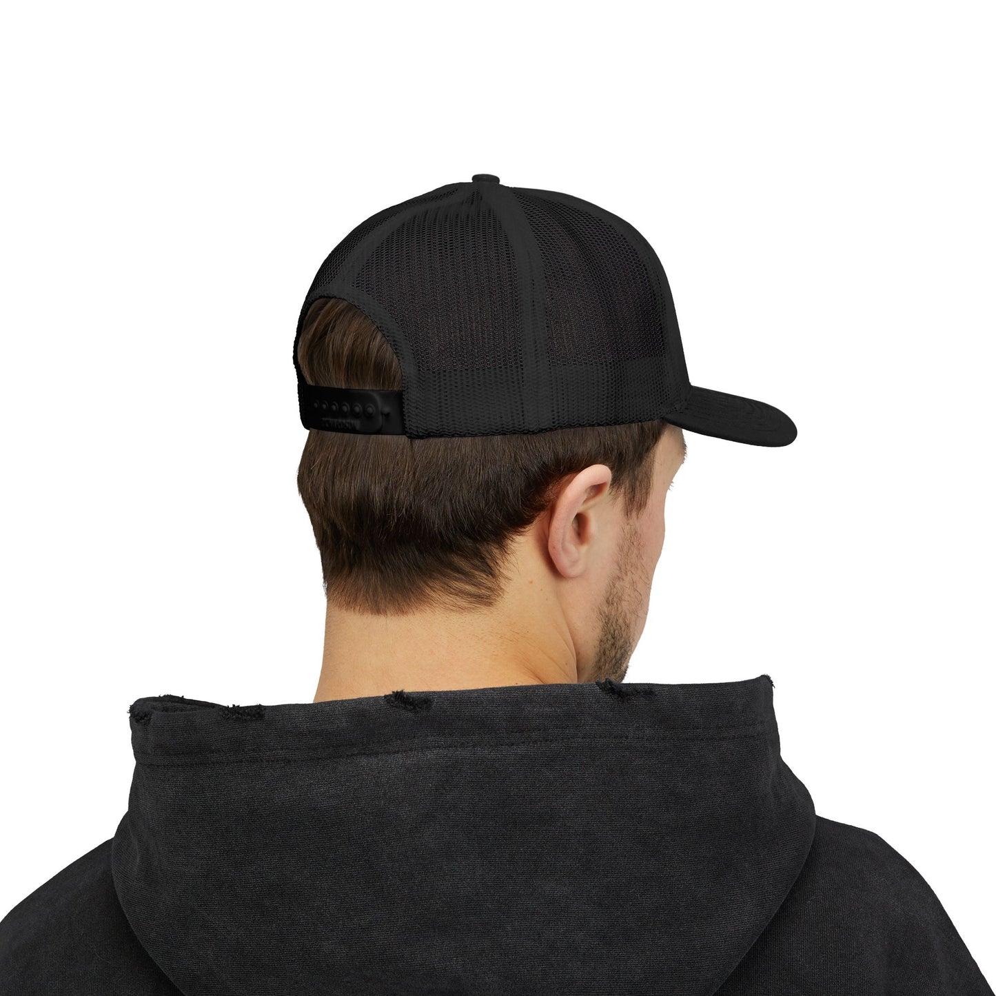 822 Trucker Hat with Crossed Oars Logo — 822 Apparel Snapback Cap