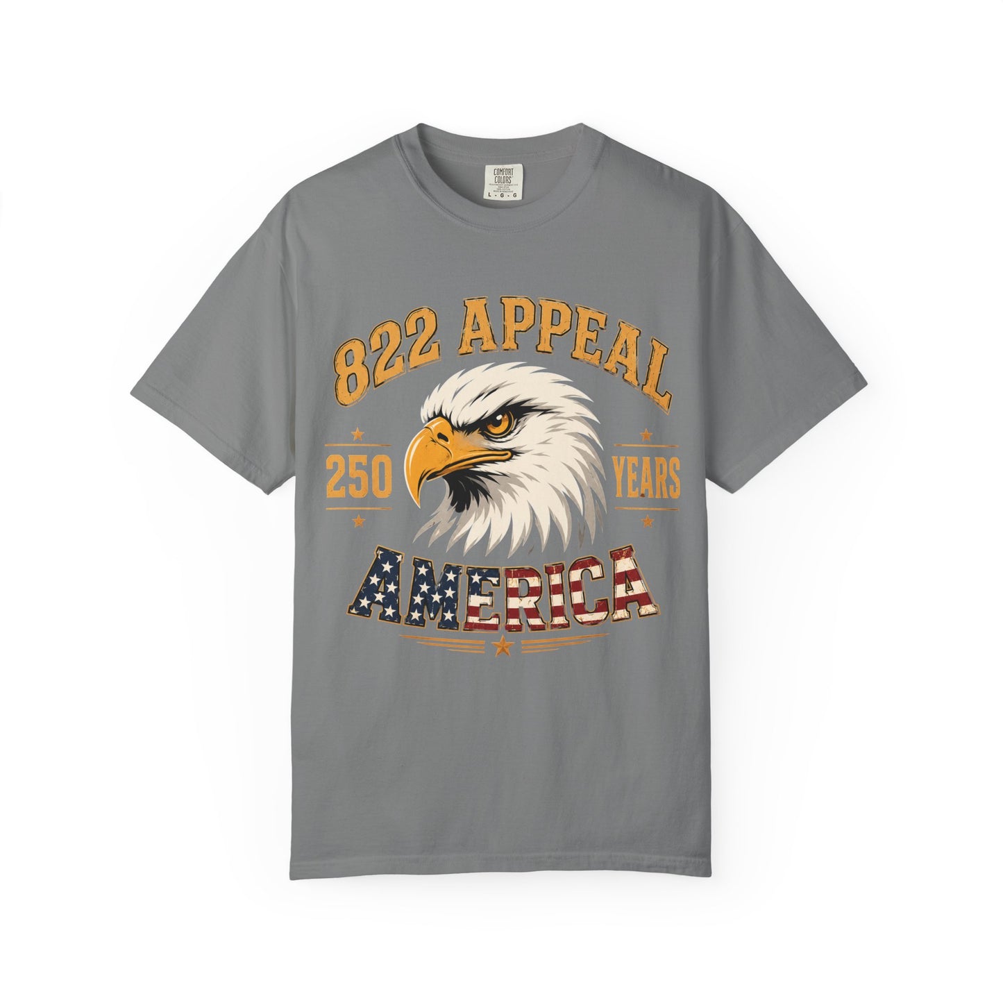 America Eagle Graphic T-Shirt — 822 Appeal 250 Years Patriotic Tee