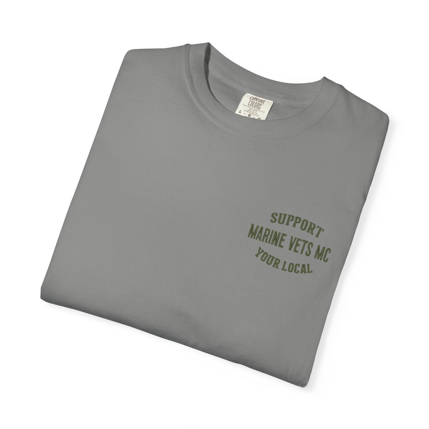 Marine Vets MC T‑Shirt — Support Your Local Skull & Crossed Bats Military Tee