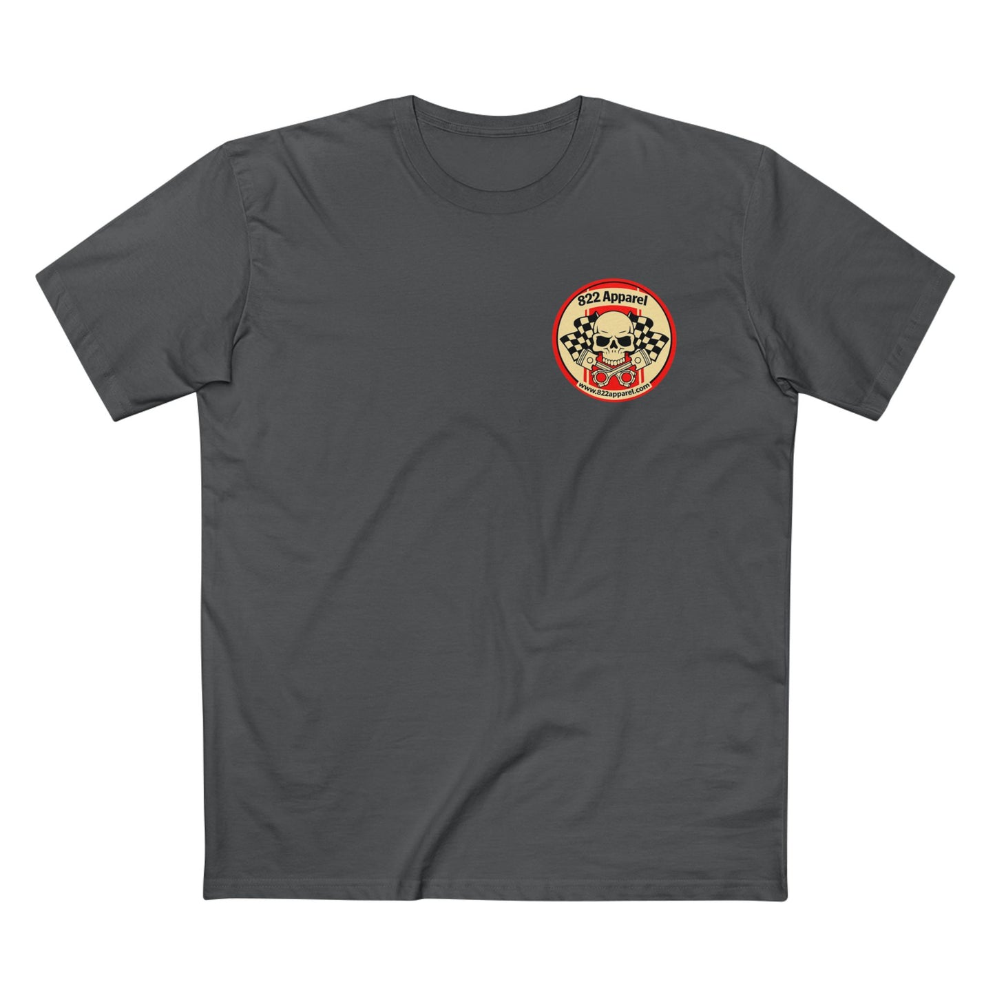 Skull Racing Tee — 822 Apparel Checkered Flag Graphic Shirt