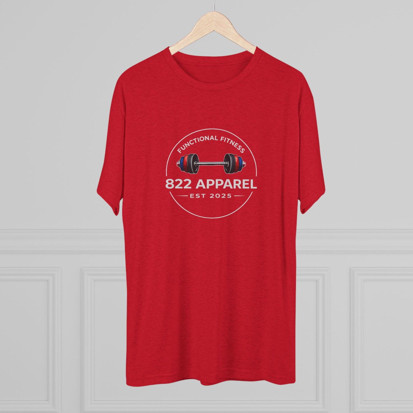 Fitness Logo Tee — "822 Apparel: Functional Fitness Est 2025"