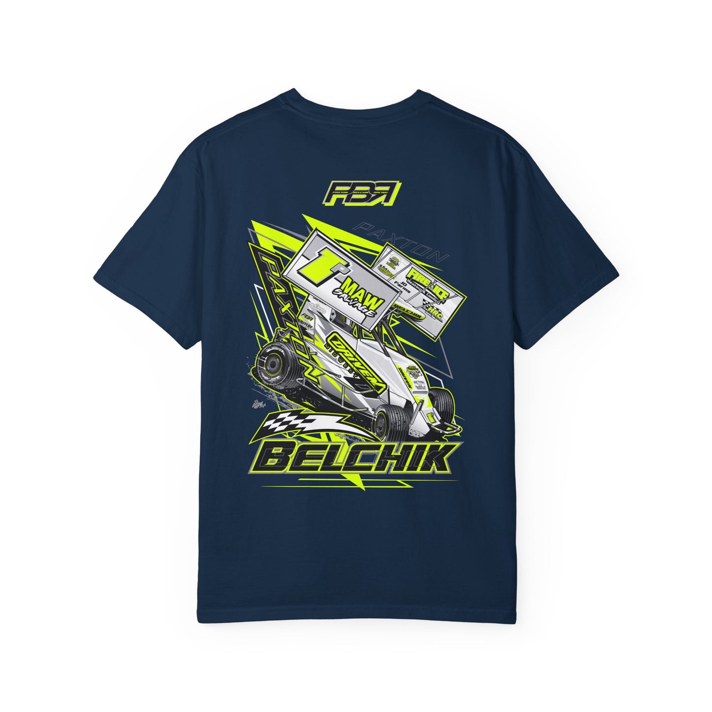 PBR Unisex Garment-Dyed Racing T-Shirt with Bold Graphics