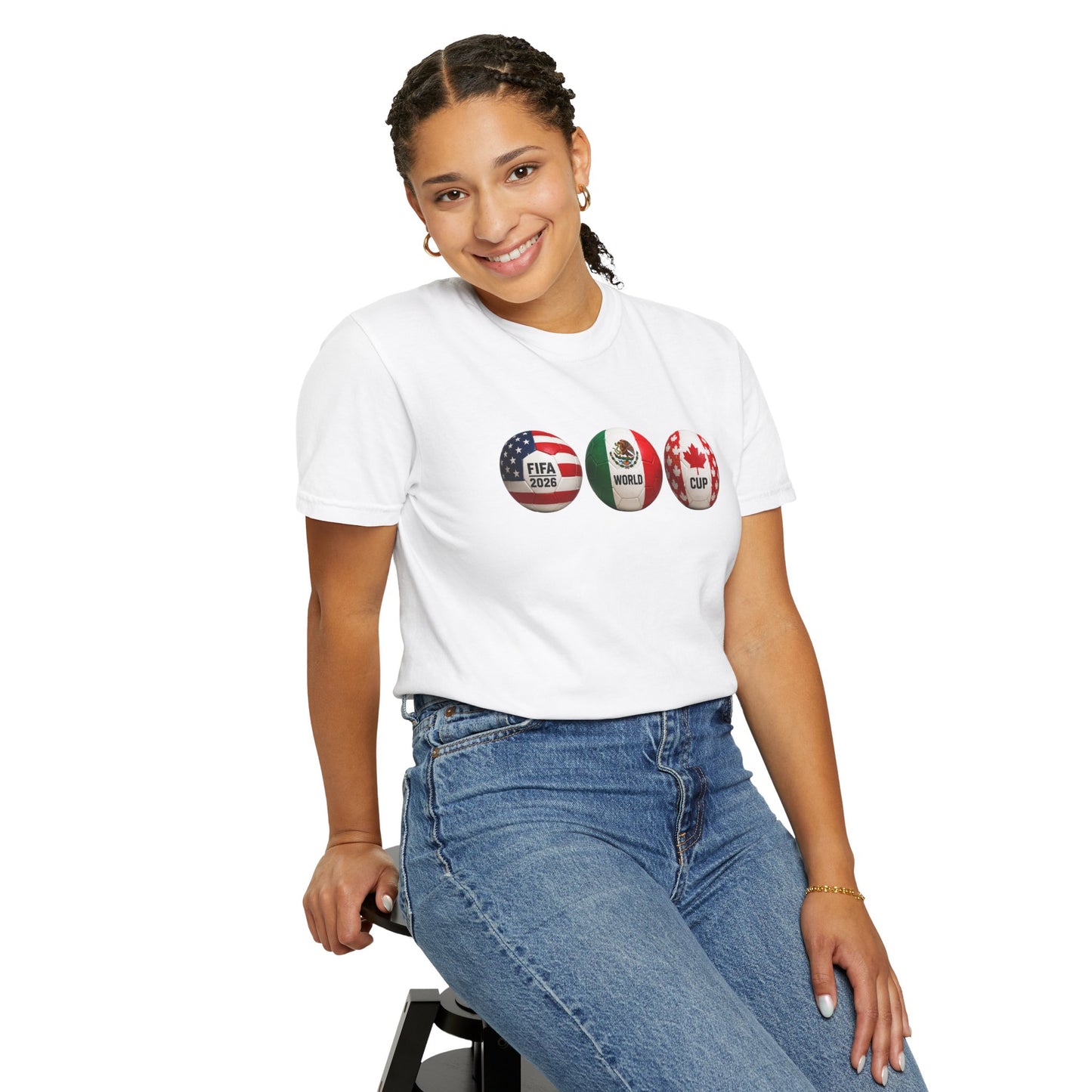 World Cup 2026 T-Shirt — FIFA W.C. Mexico USA Canada Flag Soccer Tee