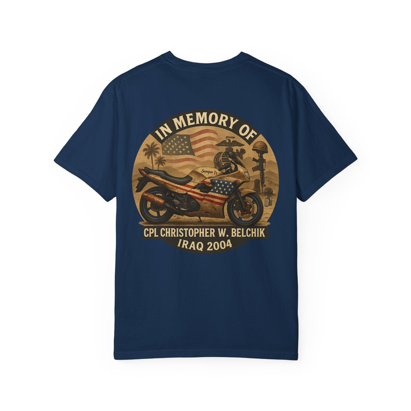 Cpl. Christopher W. Belchik Mens Memorial Tee Shirt