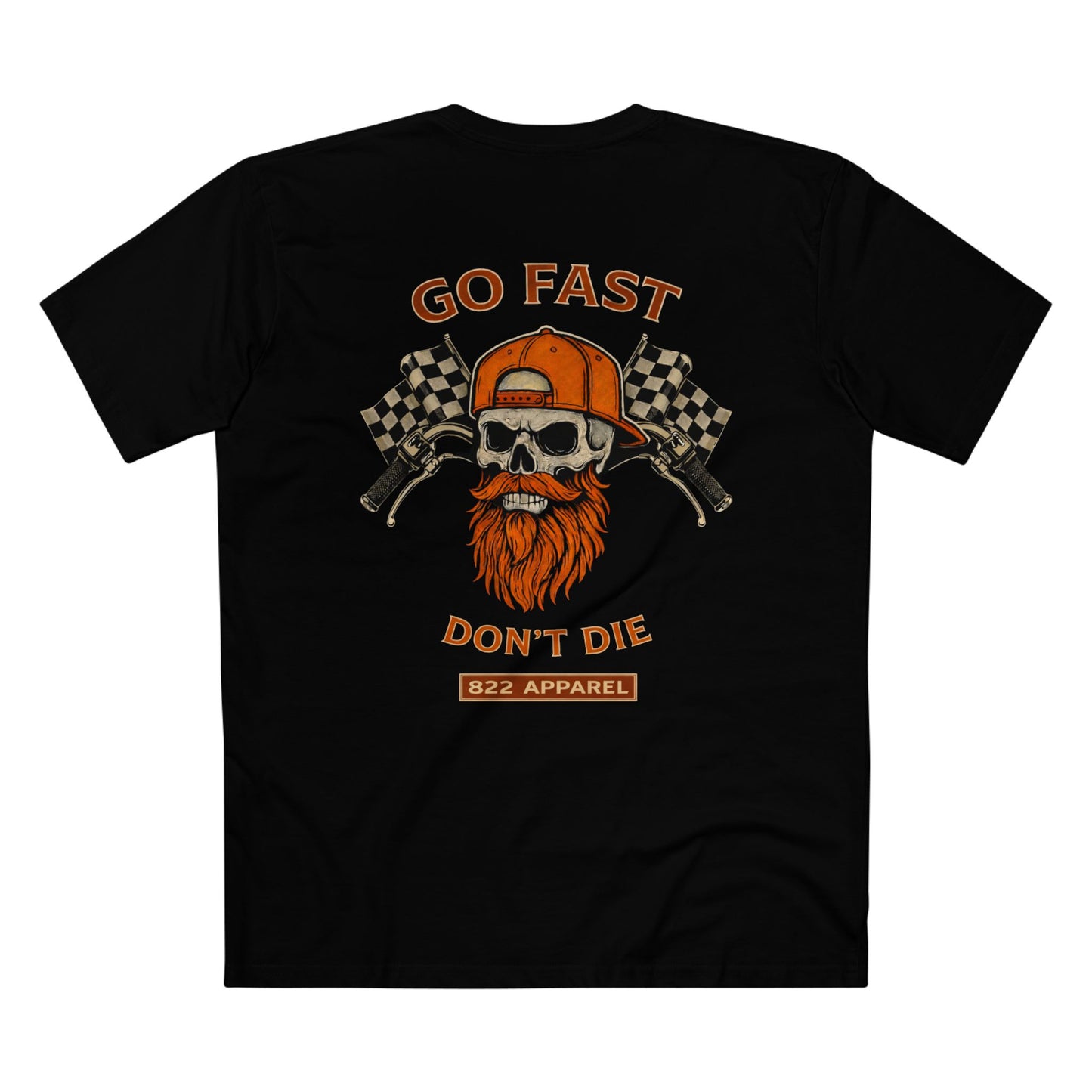 Go Fast Don't Die Skull Tee — Biker Racing Vintage Graphic T‑Shirt