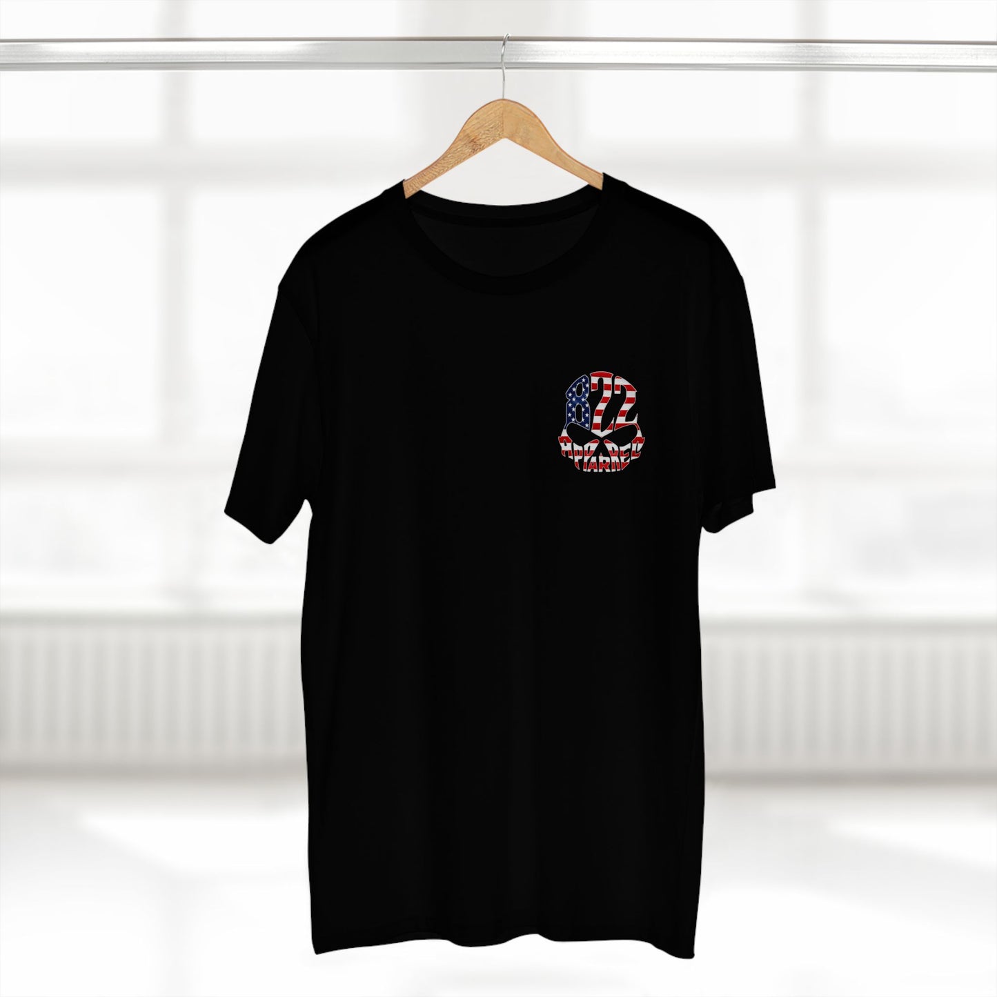 American Flag 822 Skull Tee - Patriotic Military Support T-Shirt