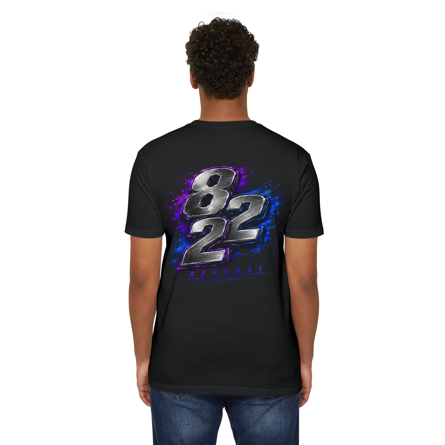 82 Racing Graphic T-Shirt — Metallic Number Design (Front & Back)