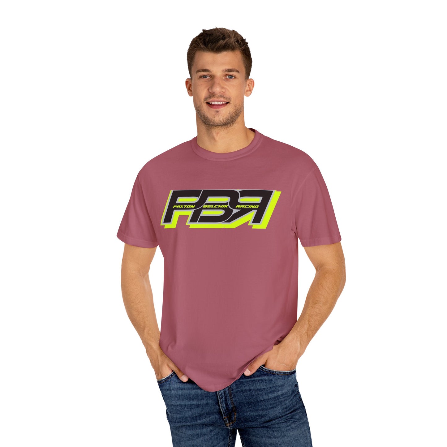 PBR Unisex Garment-Dyed Racing T-Shirt with Bold Graphics
