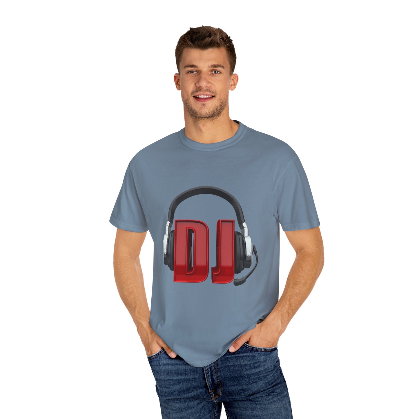 DJ Headset Graphic Unisex Garment-Dyed T-Shirt
