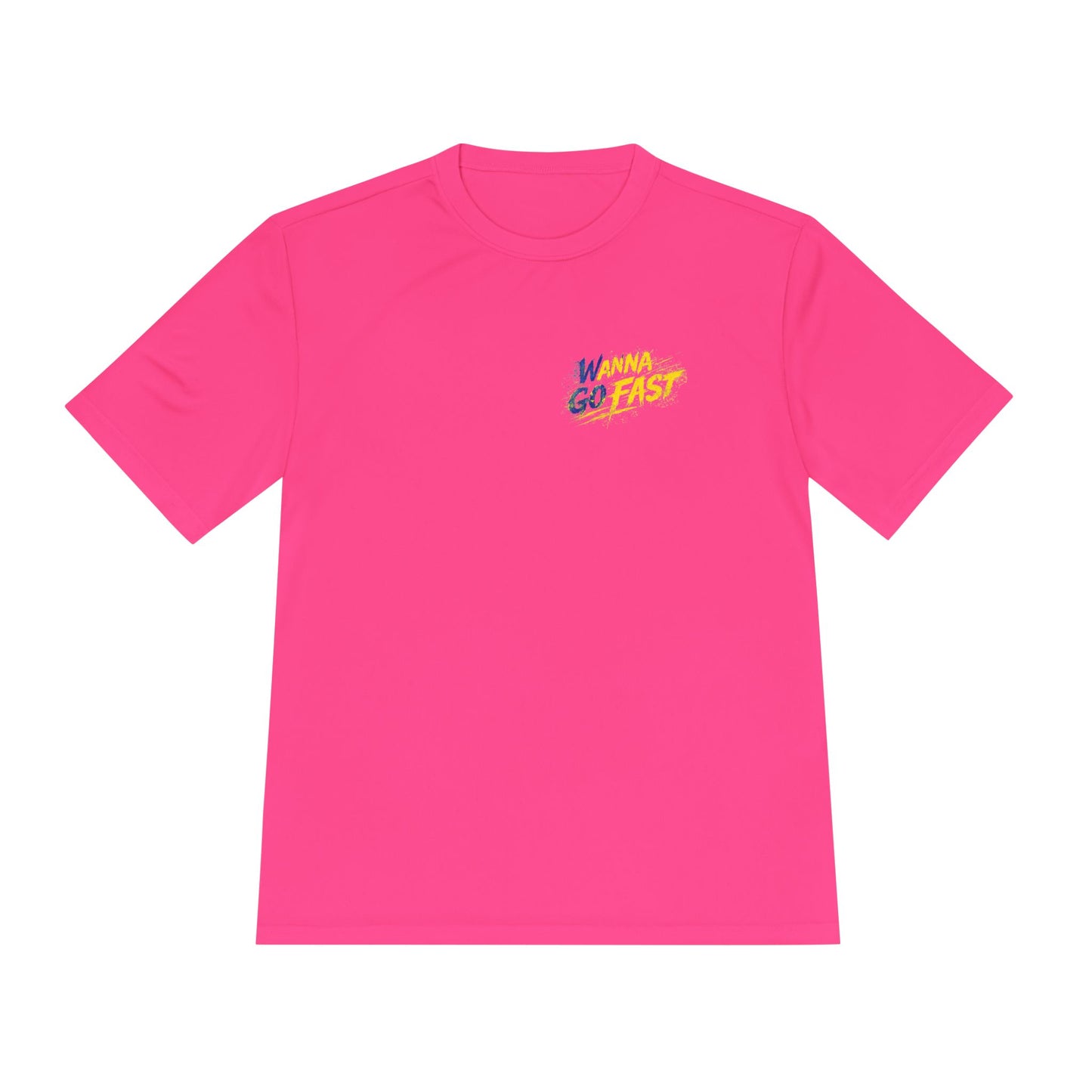 Wanna go Fast Racing Tee — Vintage Sponsor Patch Graphic