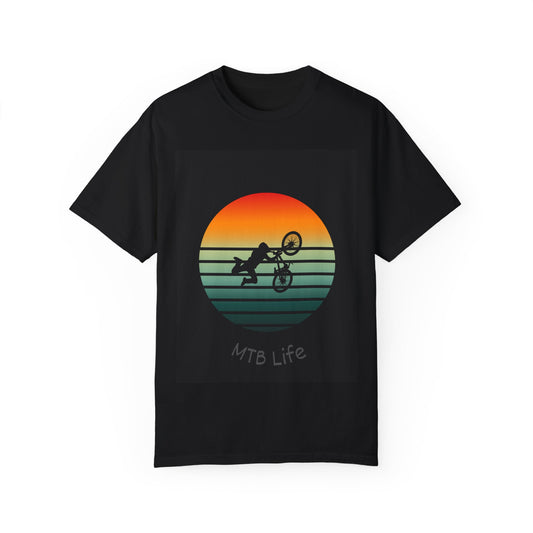 MTB Life Unisex Garment-Dyed T-Shirt - Perfect for Bikers and Outdoor Enthusiasts
