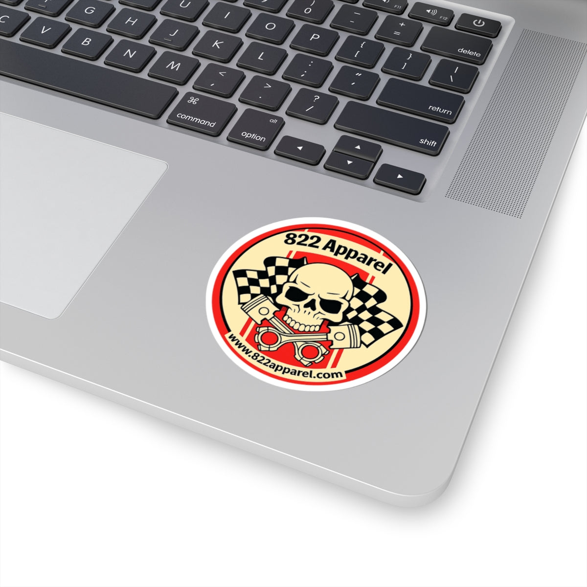 Skull Racing Logo Sticker — 822 Apparel Kiss-Cut Car & Laptop Decal