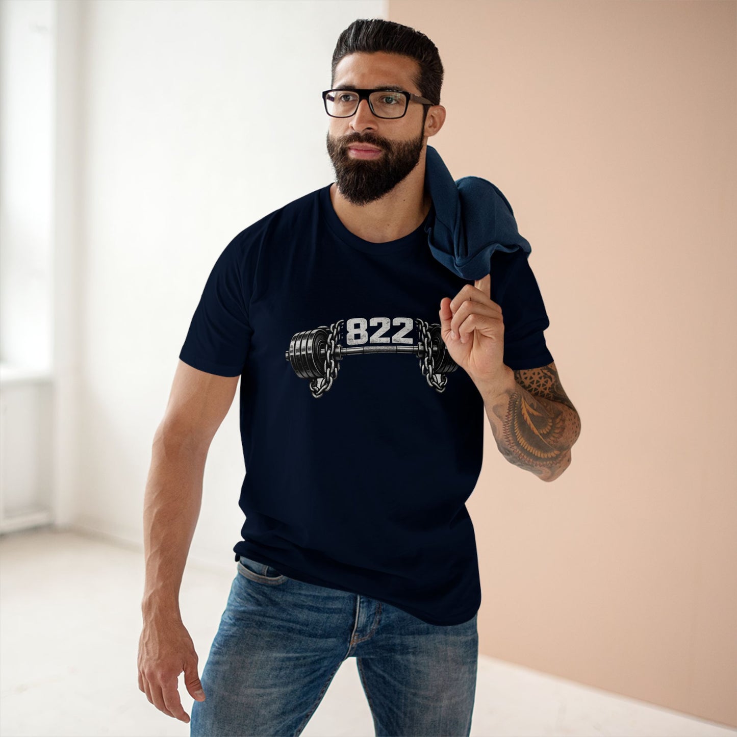 Weightlifting Tee — '822' Barbell Fitness Shirt