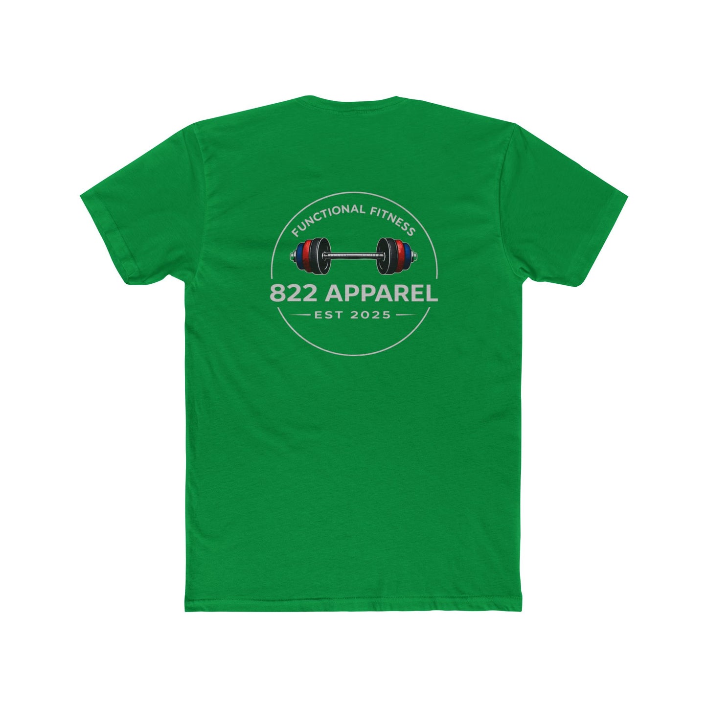 822 Apparel Functional Fitness T-Shirt — Barbell Logo Gym Tee