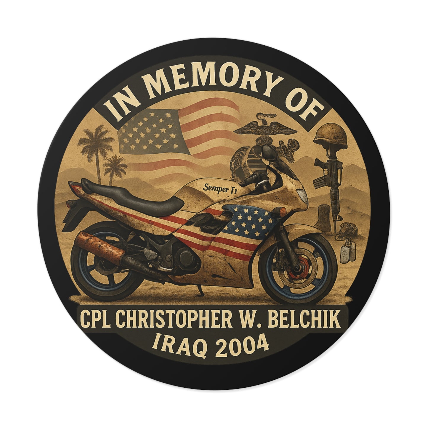 Memorial Motorcycle Vinyl Stickers, Patriotic Remembrance Decals, Veteran Tribute Stickers, Custom biker stickers, Gift for motorcycle [...]
