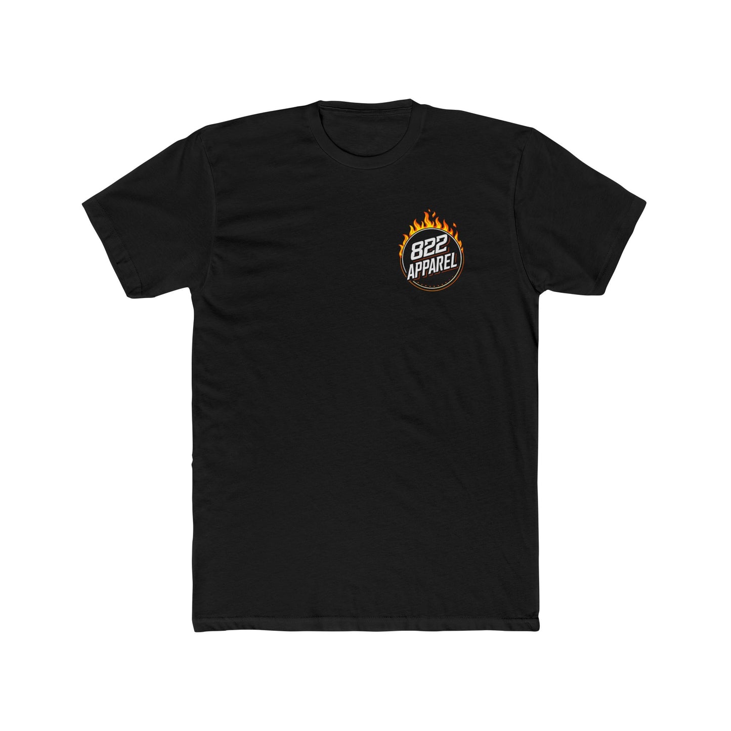 822 Apparel Flame Logo Tee — Graphic Cotton Crew T‑Shirt
