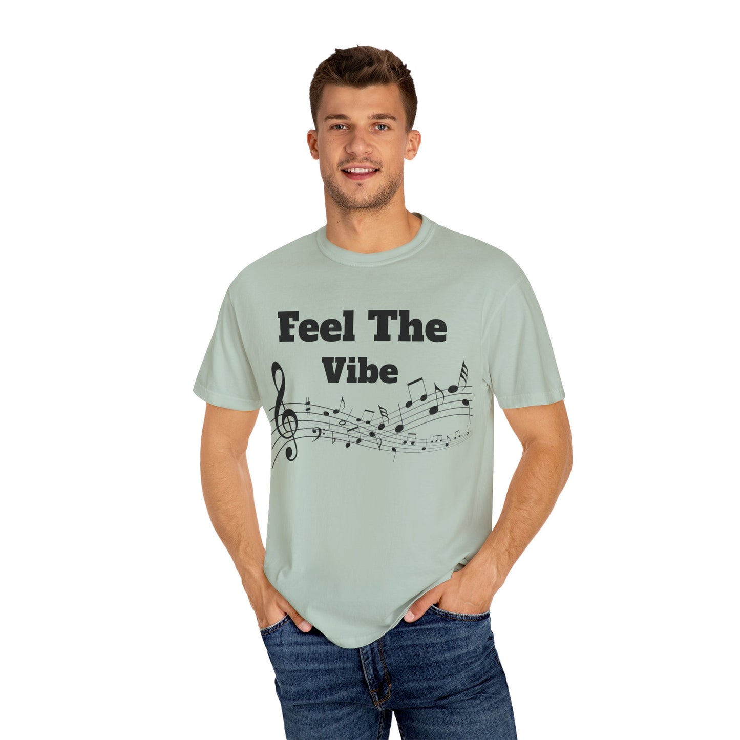 Feel The Bass Unisex Garment-Dyed T-Shirt | Music Lovers Tee