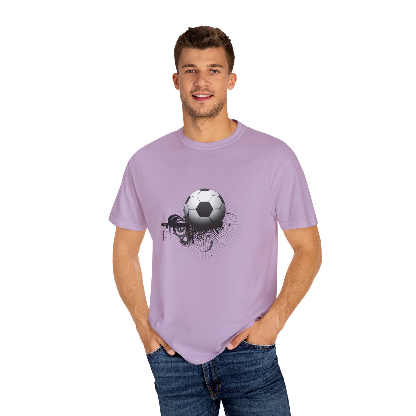 Soccer Vibes Unisex Garment-Dyed T-shirt - Ideal for Sports Lovers