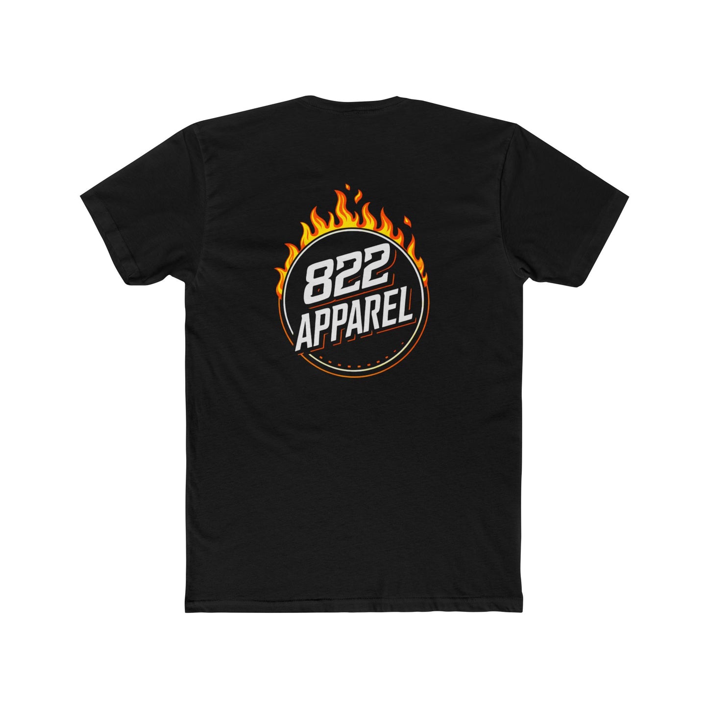 822 Apparel Flame Logo Tee — Graphic Cotton Crew T‑Shirt