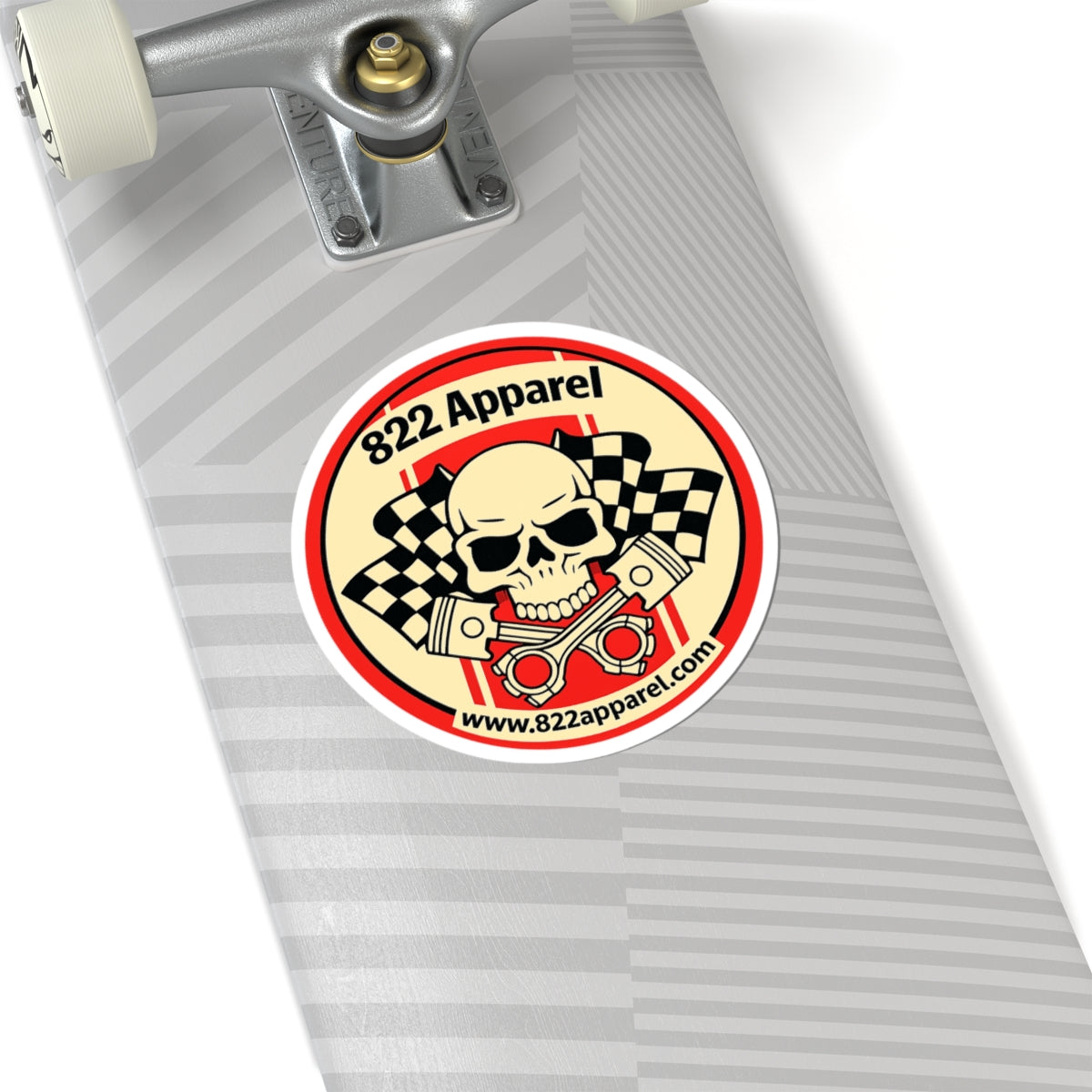 Skull Racing Logo Sticker — 822 Apparel Kiss-Cut Car & Laptop Decal