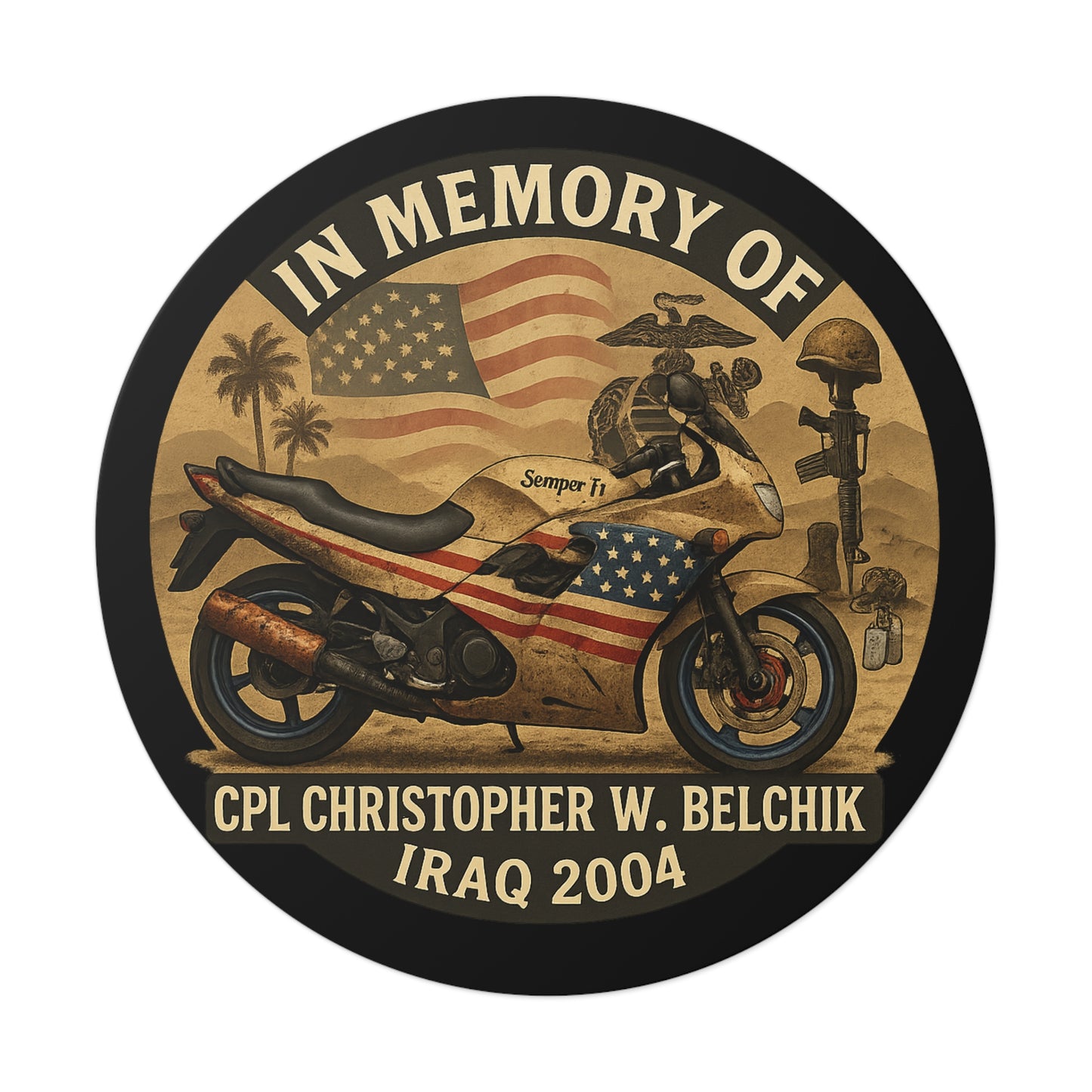 Memorial Motorcycle Vinyl Stickers, Patriotic Remembrance Decals, Veteran Tribute Stickers, Custom biker stickers, Gift for motorcycle [...]