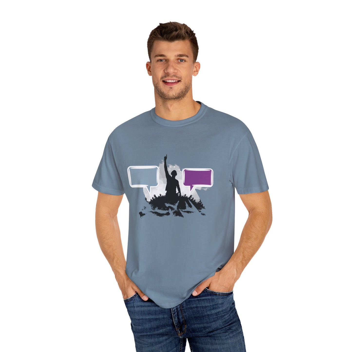 Unisex Garment-Dyed T-shirt: Empowering Voice and Sound Wave Art