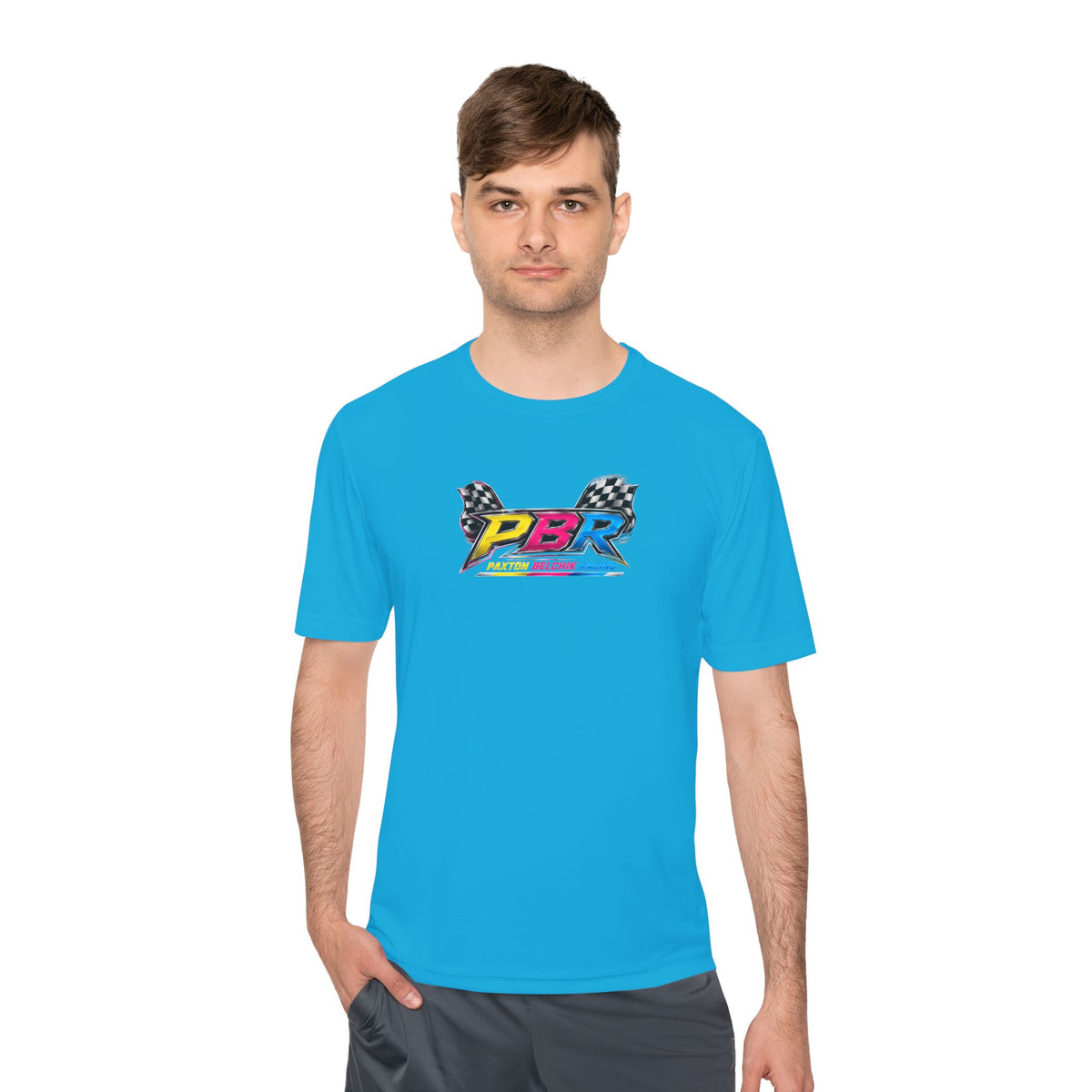 Dri Fit PBR Racing Tee — Vintage Sponsor Patch Graphic