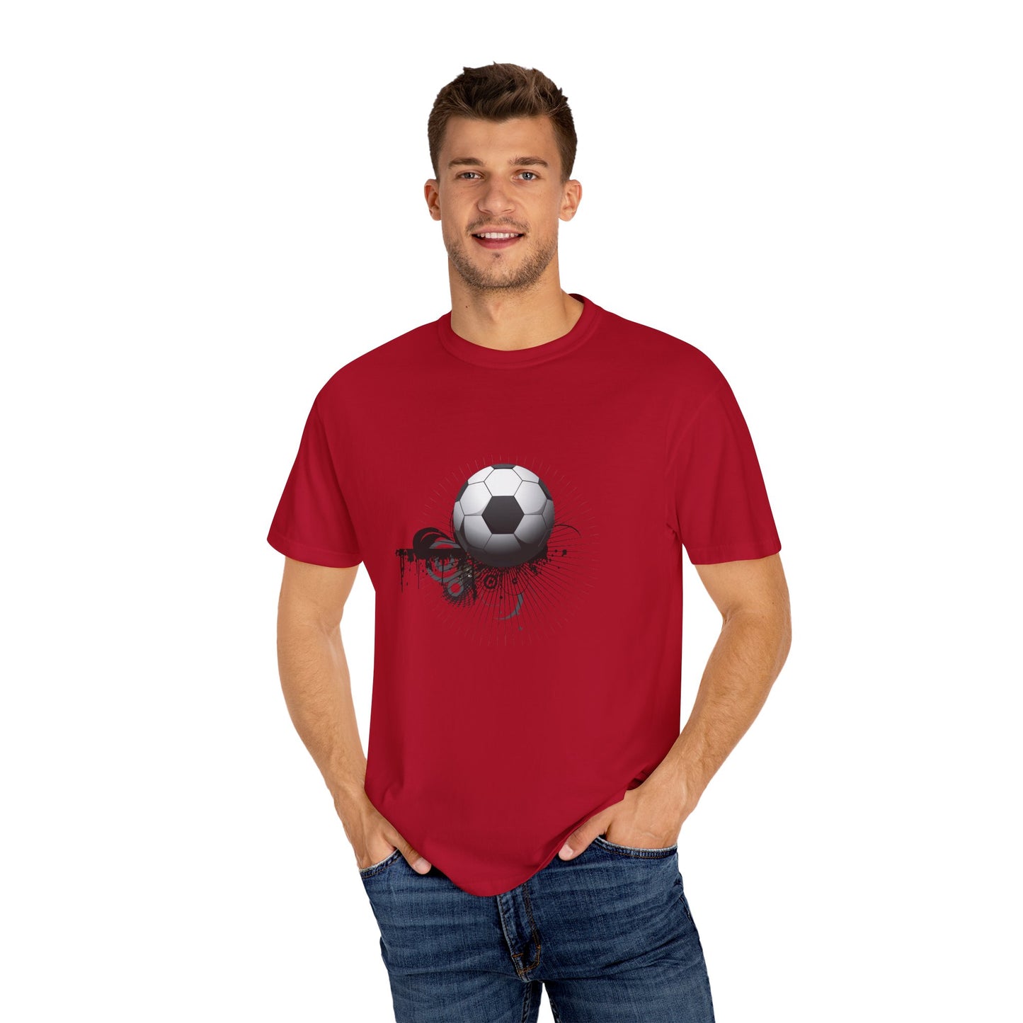 Soccer Vibes Unisex Garment-Dyed T-shirt - Ideal for Sports Lovers