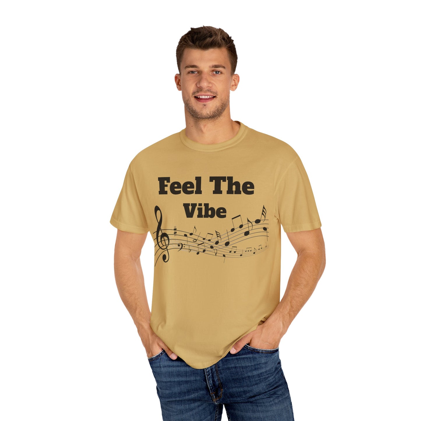 Feel The Bass Unisex Garment-Dyed T-Shirt | Music Lovers Tee