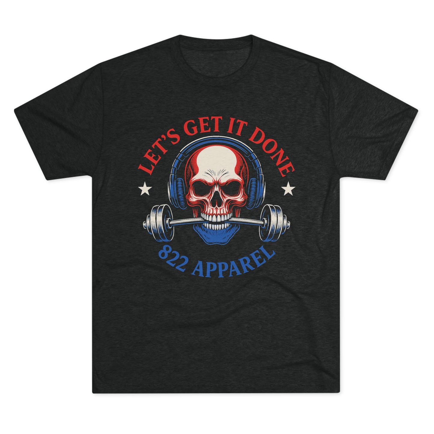 Let's Get It Done Skull Tee — Motivational Gym Weightlifting T-Shirt