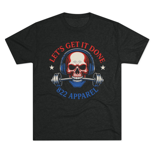 Let's Get It Done Skull Tee — Motivational Gym Weightlifting T-Shirt