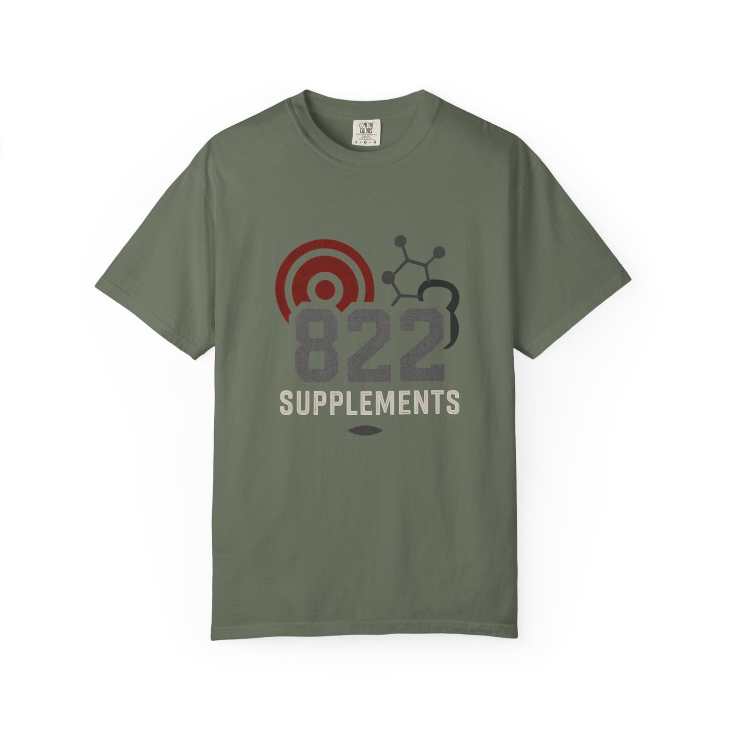 Unisex Garment-Dyed T-shirt | 822 Supplements Vibe, Casual Wear, Gift for Fitness Enthusiasts, Workout Apparel, Everyday Comfort