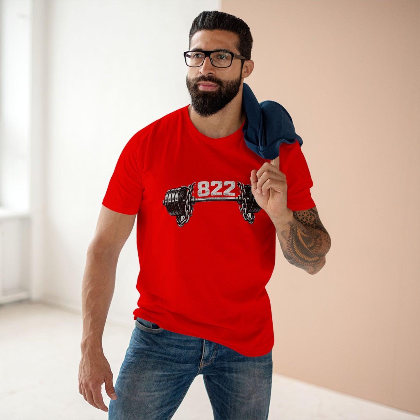 Weightlifting Tee — '822' Barbell Fitness Shirt