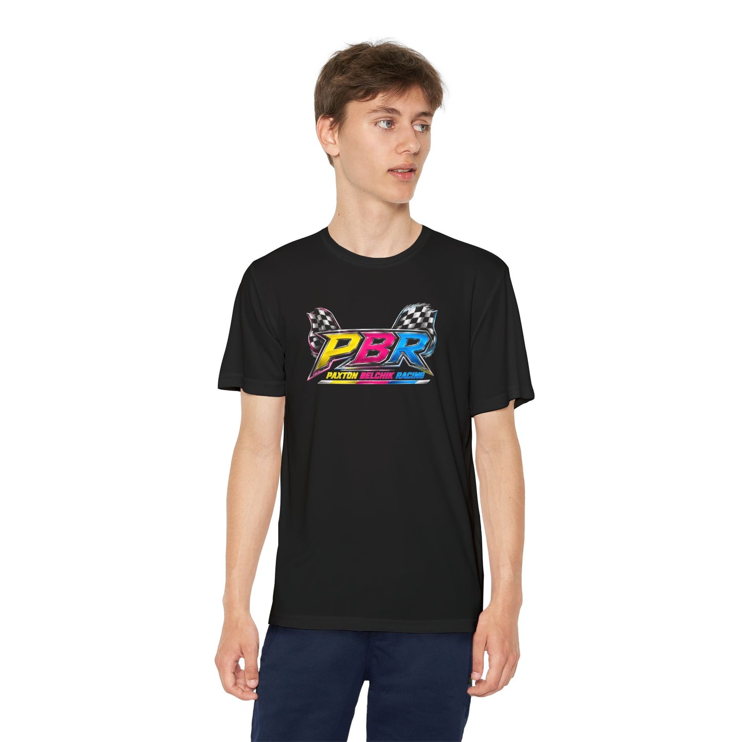DriFit Youth Racing Tee — PBR Paxton  Belchik Competitor Shirt