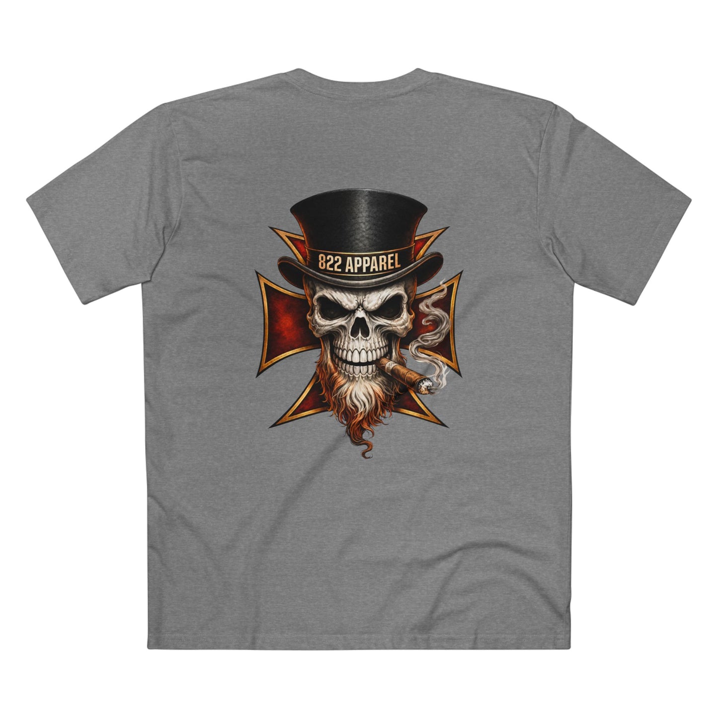 Skull Top Hat Tee — 822 Apparel Graphic T‑Shirt