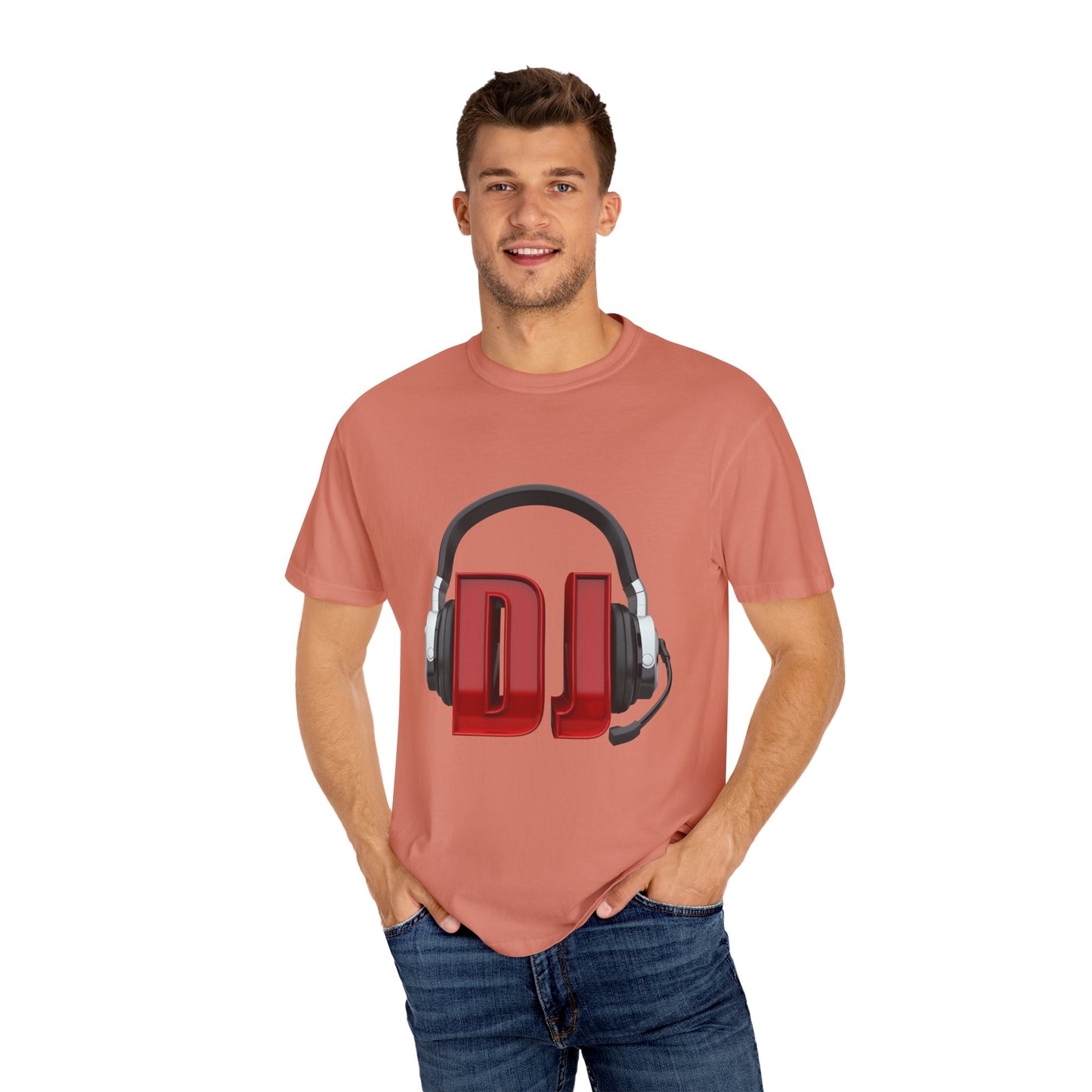 DJ Headset Graphic Unisex Garment-Dyed T-Shirt
