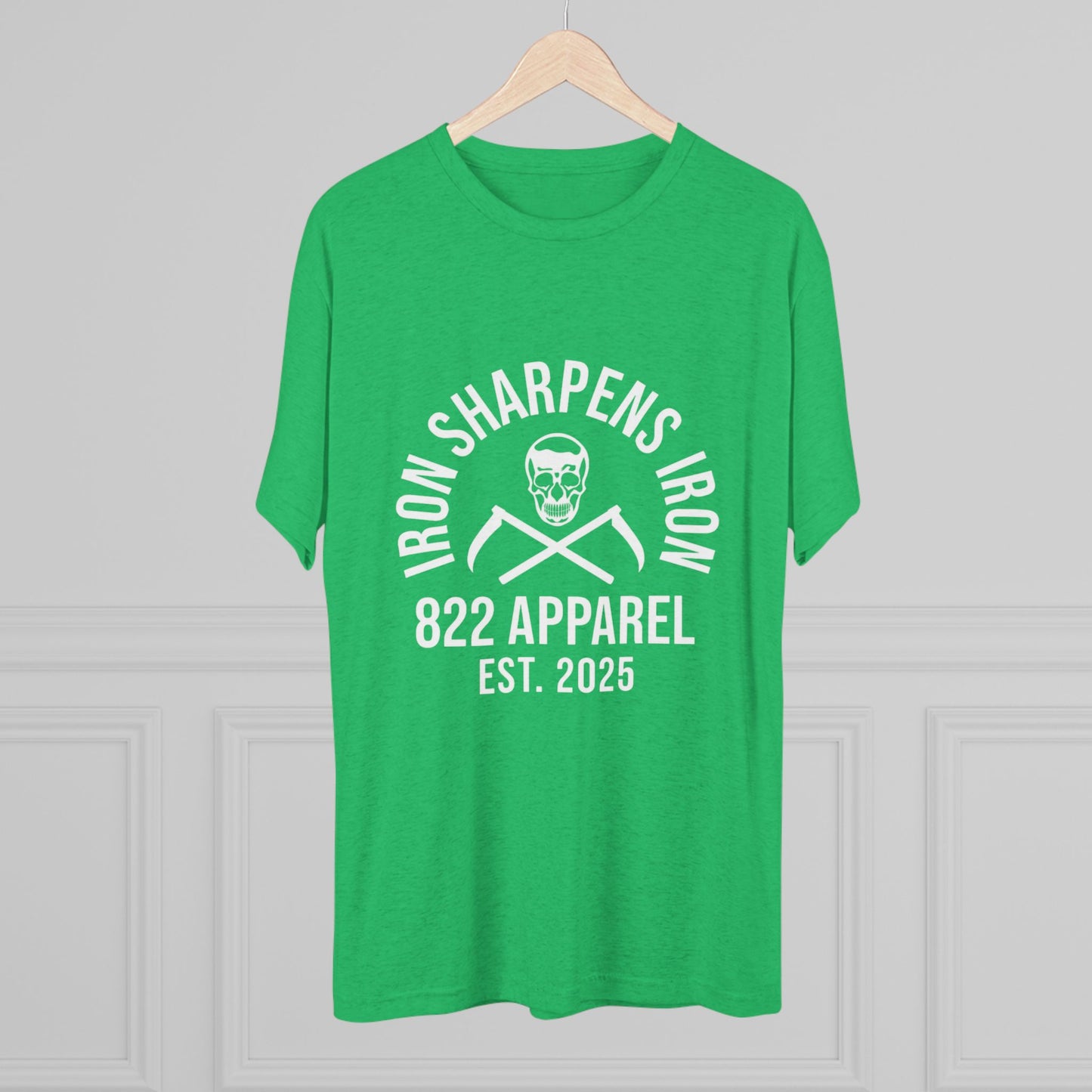 Iron Sharpens Iron Skull Gym Tee – 822 Apparel Est. 2025