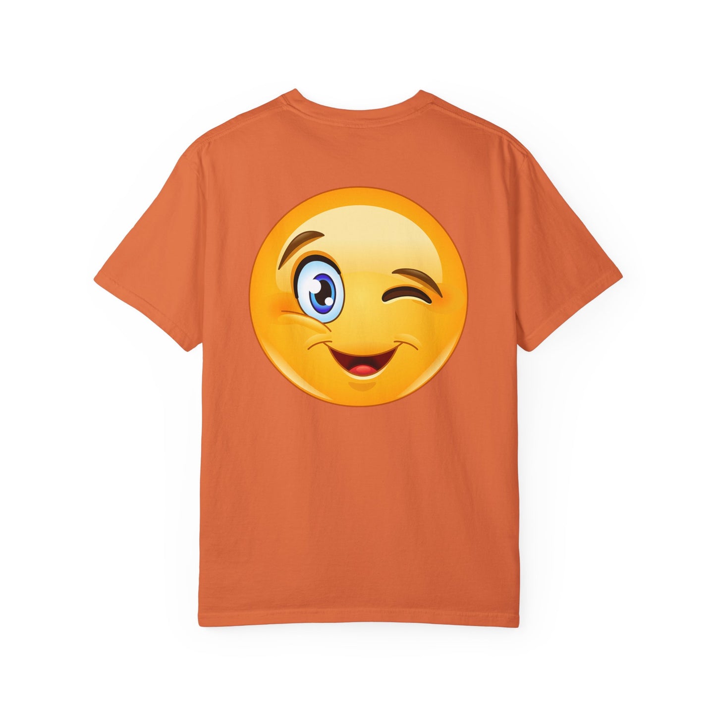 Funny Yes Please T-Shirt with Winking Emoji - Unisex Garment-Dyed Tee for Casual Wear