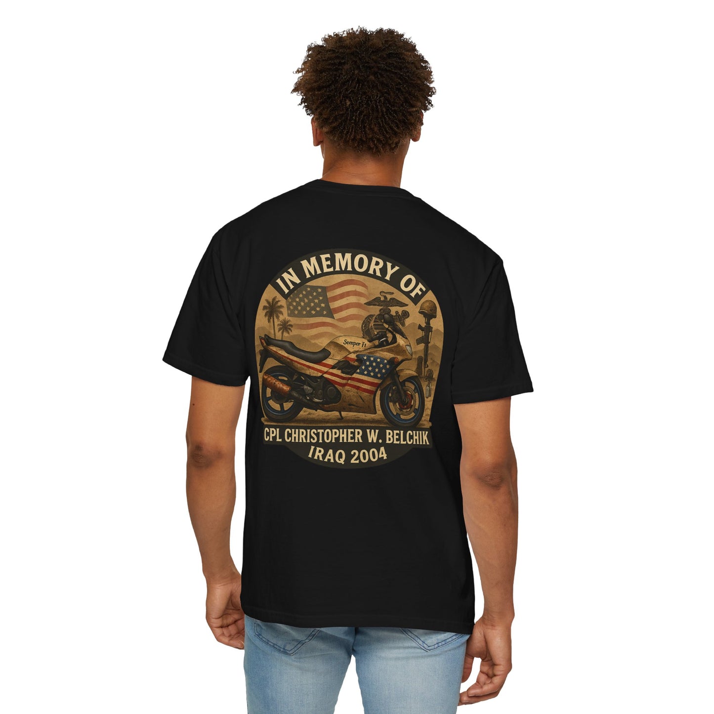 Cpl. Christopher W. Belchik Mens Memorial Tee Shirt